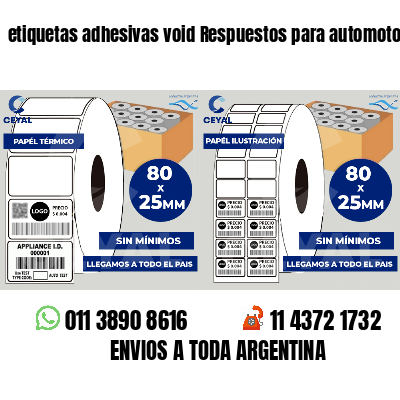etiquetas adhesivas void Respuestos para automotores