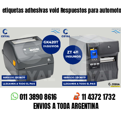 etiquetas adhesivas void Respuestos para automotores