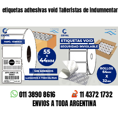 etiquetas adhesivas void Talleristas de indumnentaria