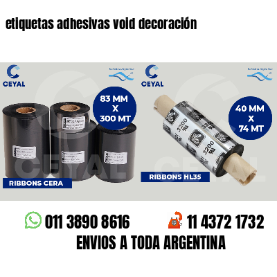 etiquetas adhesivas void decoración