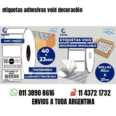 etiquetas adhesivas void decoración