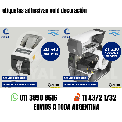 etiquetas adhesivas void decoración