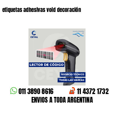 etiquetas adhesivas void decoración