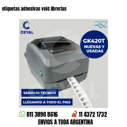 etiquetas adhesivas void librerias