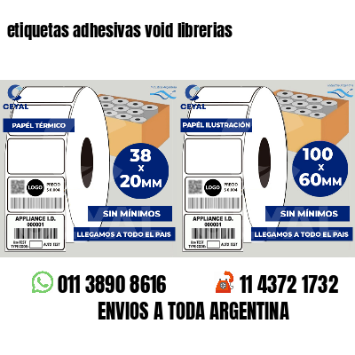 etiquetas adhesivas void librerias