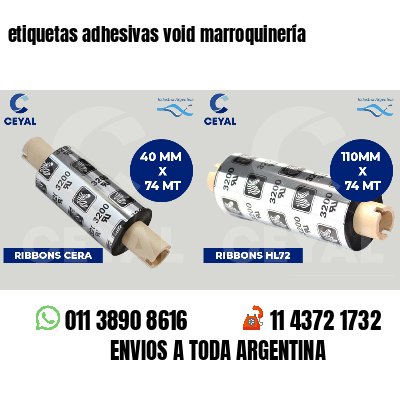 etiquetas adhesivas void marroquinería