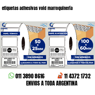 etiquetas adhesivas void marroquinería