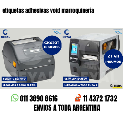 etiquetas adhesivas void marroquinería
