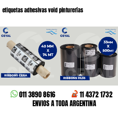 etiquetas adhesivas void pinturerías