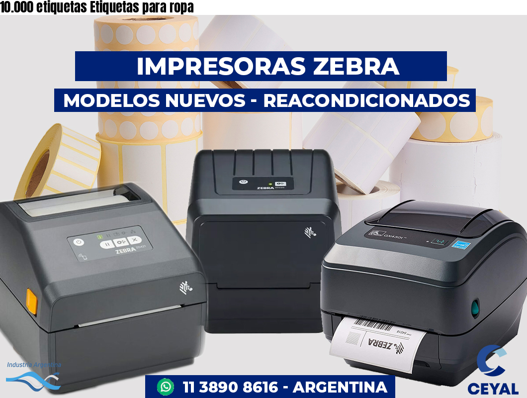 10.000 etiquetas Etiquetas para ropa