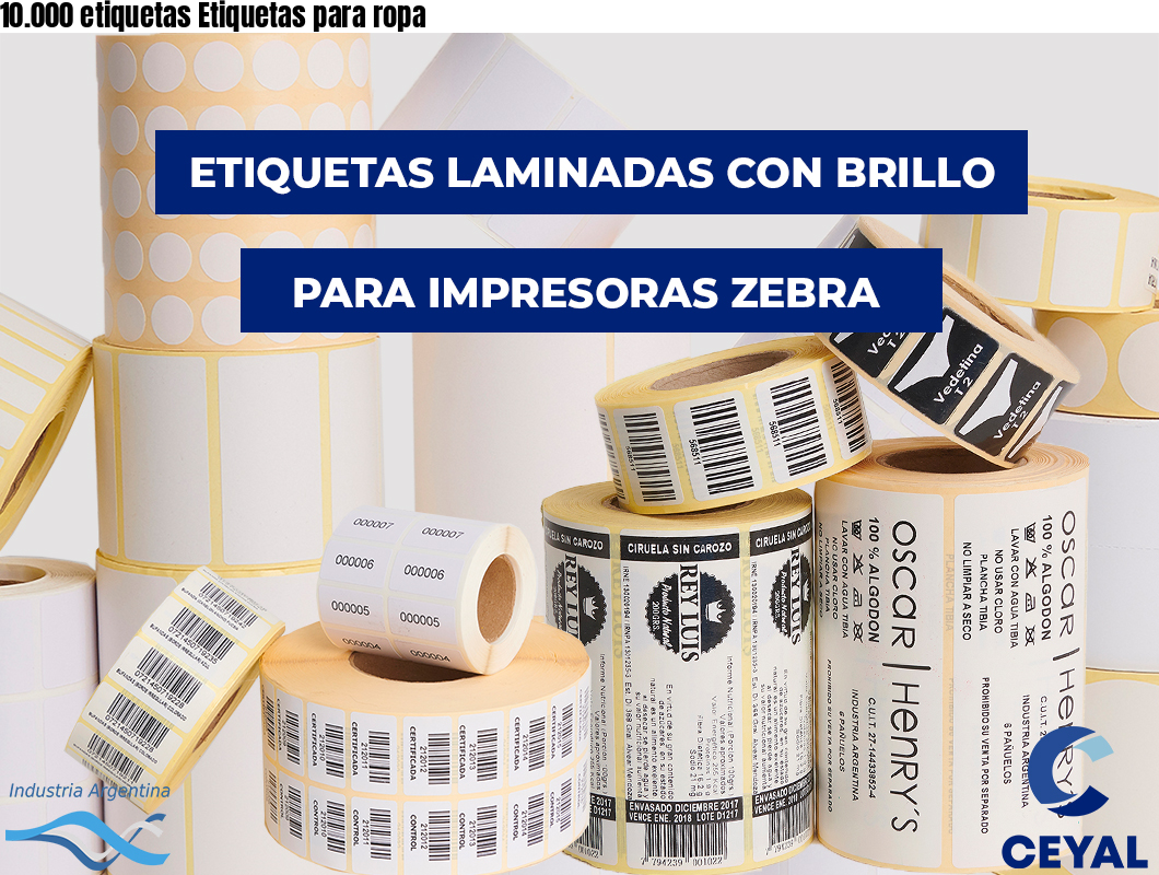10.000 etiquetas Etiquetas para ropa