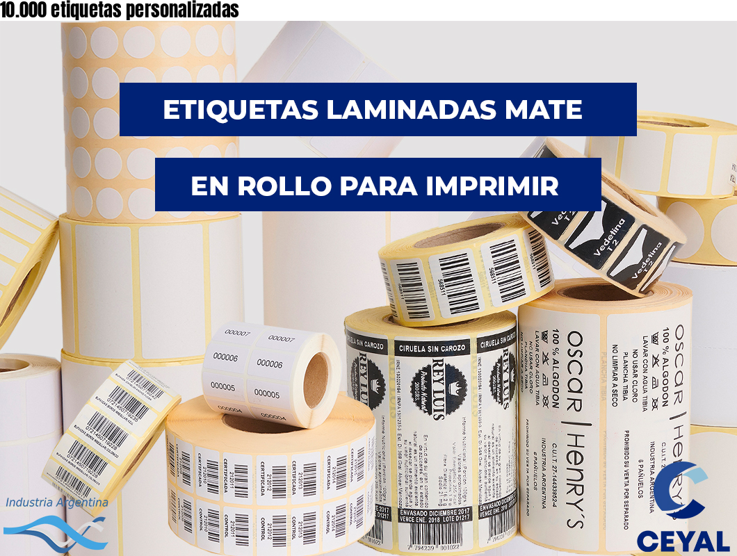 10.000 etiquetas personalizadas