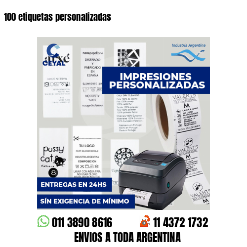 100 etiquetas personalizadas