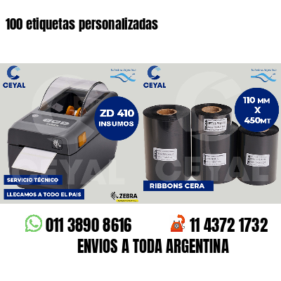 100 etiquetas personalizadas