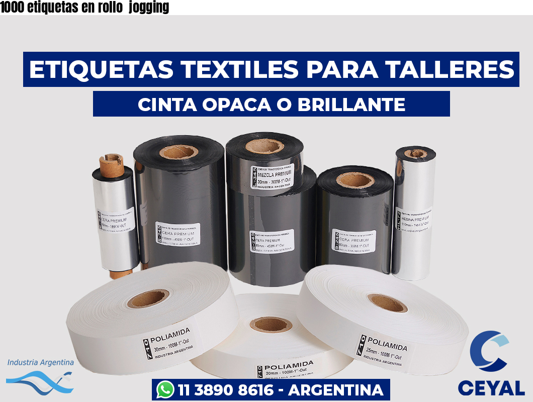 1000 etiquetas en rollo  jogging