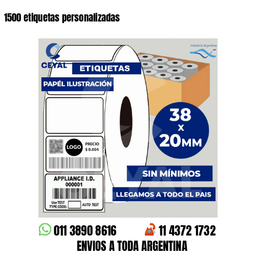 1500 etiquetas personalizadas