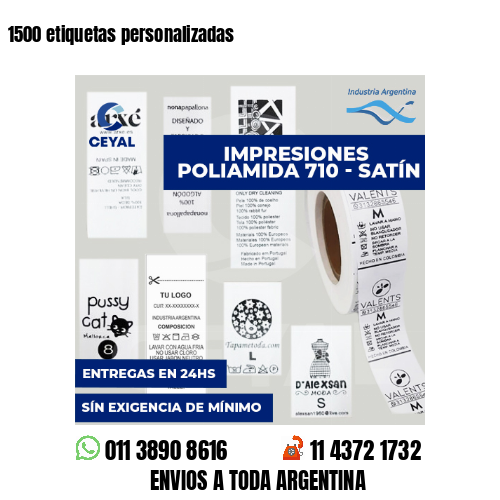 1500 etiquetas personalizadas