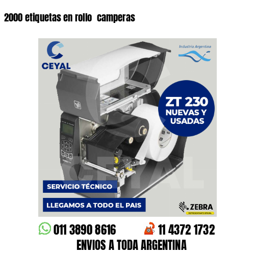 2000 etiquetas en rollo camperas