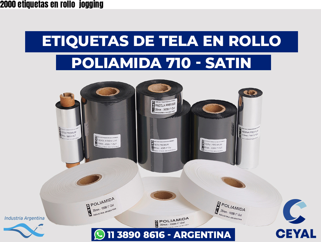 2000 etiquetas en rollo  jogging