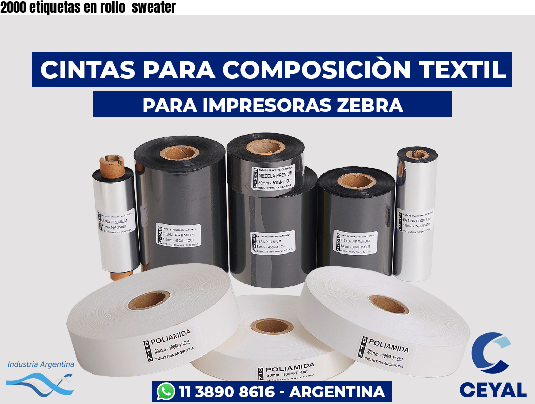 2000 etiquetas en rollo  sweater