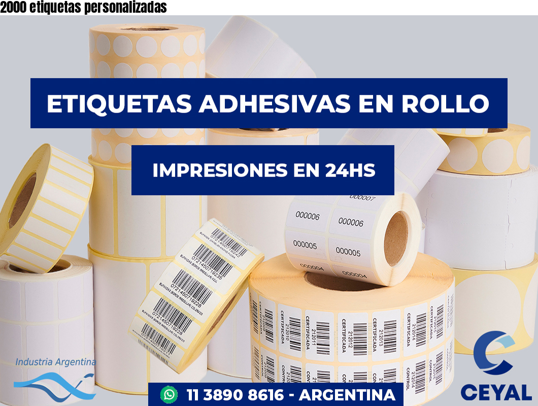 2000 etiquetas personalizadas