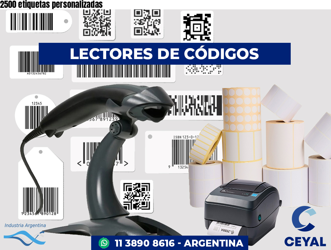 2500 etiquetas personalizadas