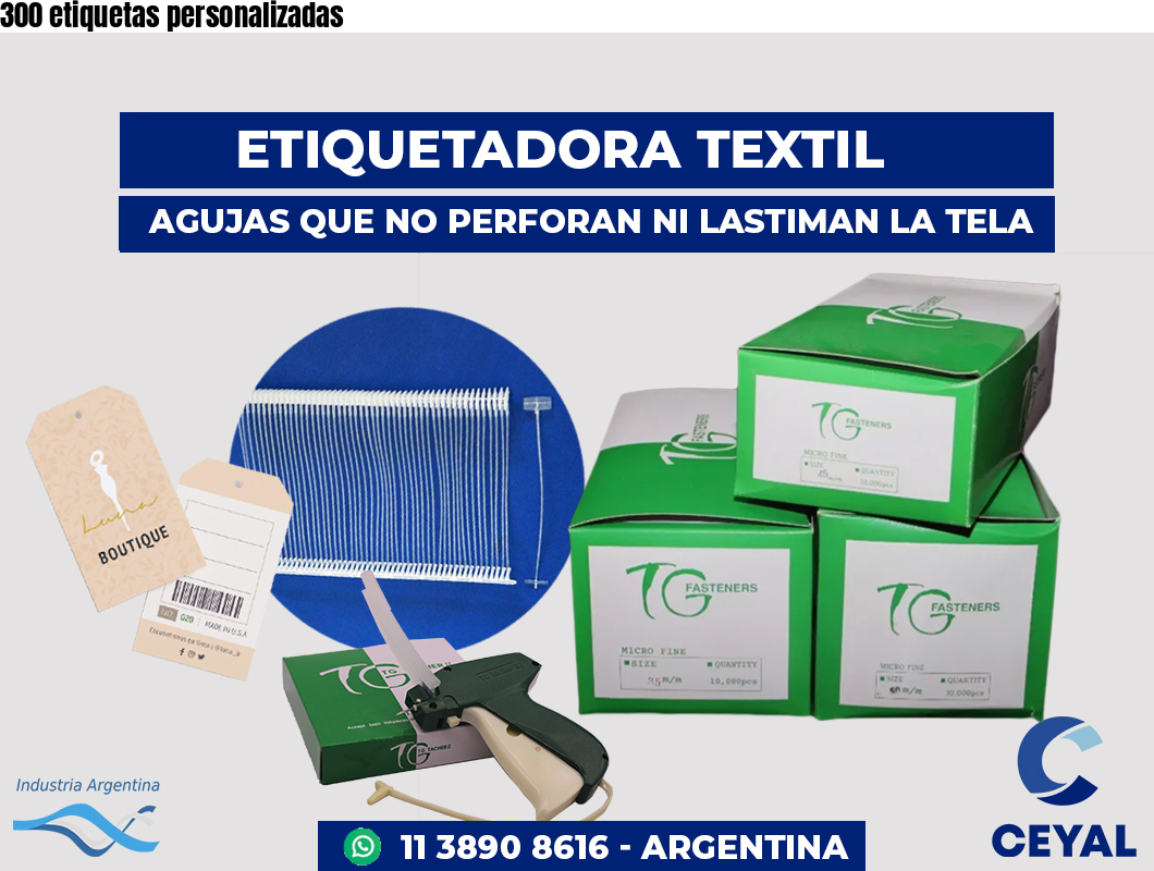 300 etiquetas personalizadas