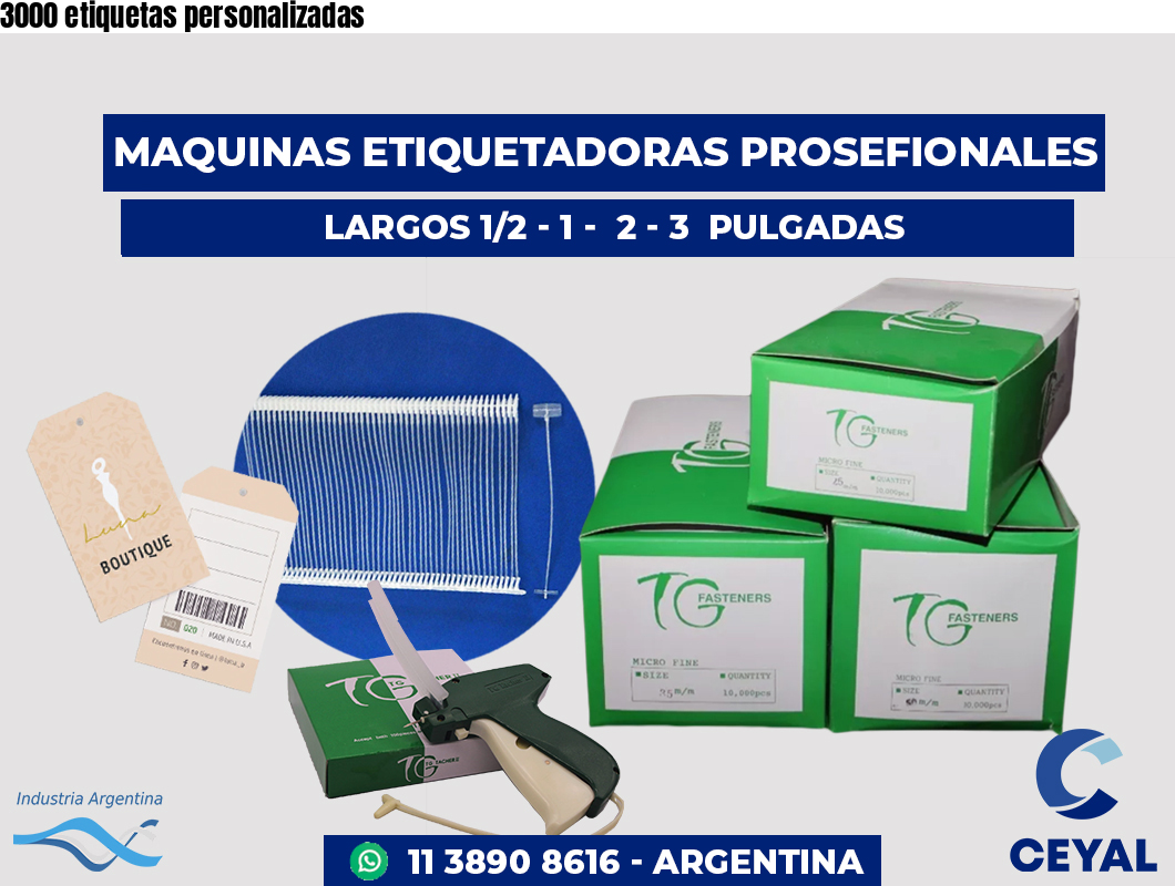 3000 etiquetas personalizadas