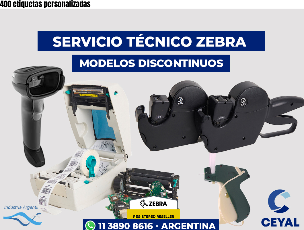 400 etiquetas personalizadas