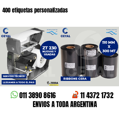 400 etiquetas personalizadas