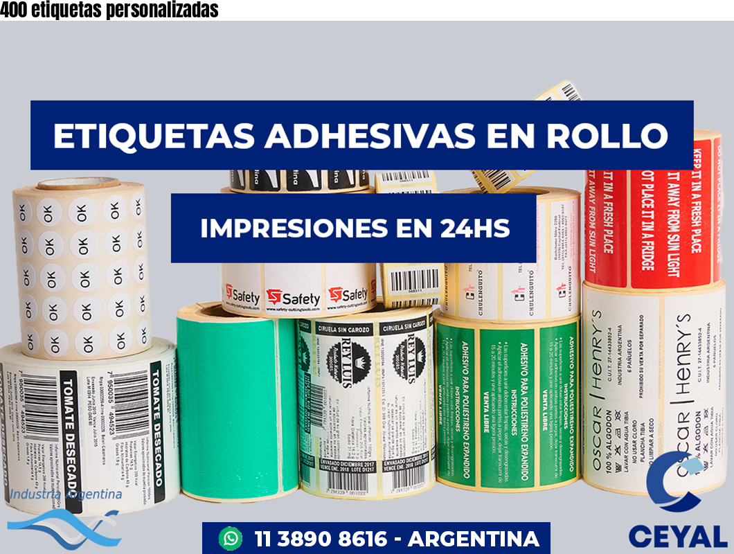 400 etiquetas personalizadas