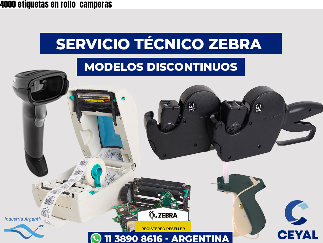 4000 etiquetas en rollo camperas