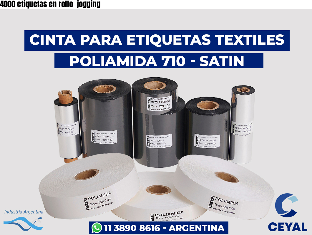 4000 etiquetas en rollo  jogging