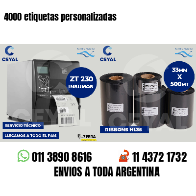 4000 etiquetas personalizadas