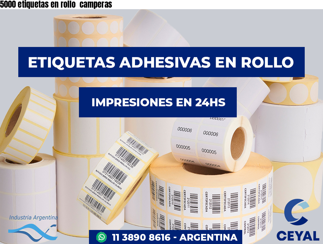 5000 etiquetas en rollo  camperas