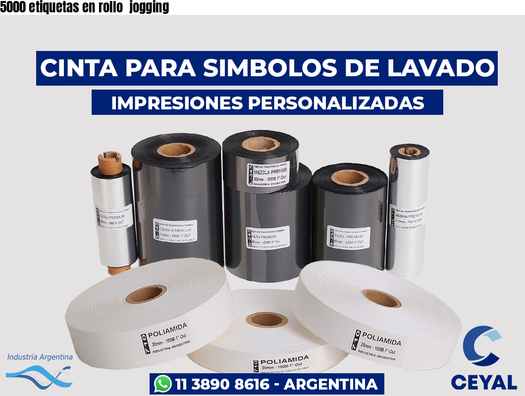 5000 etiquetas en rollo  jogging