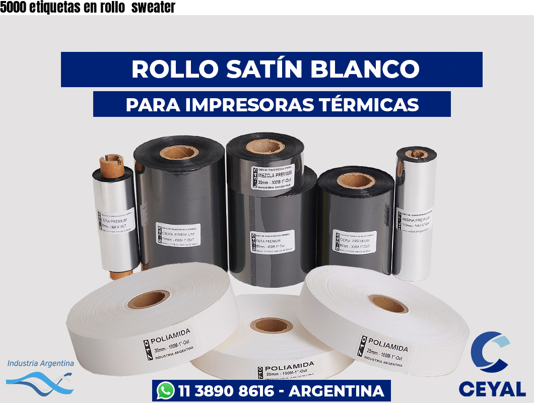 5000 etiquetas en rollo  sweater