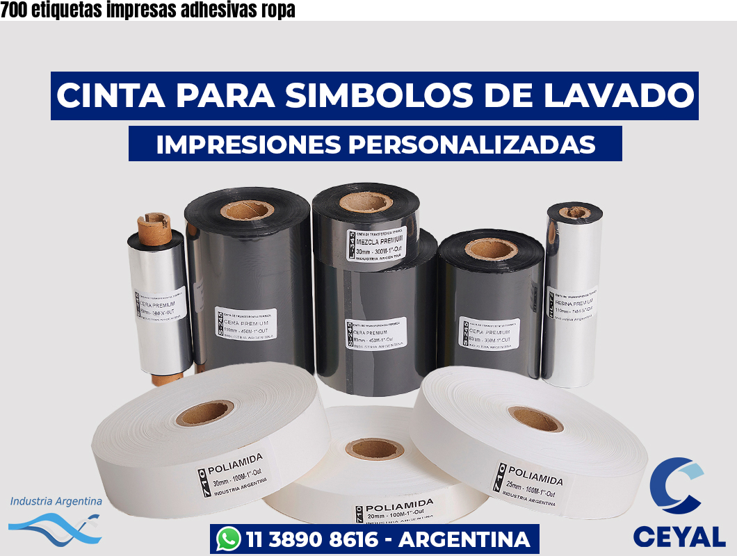 700 etiquetas impresas adhesivas ropa