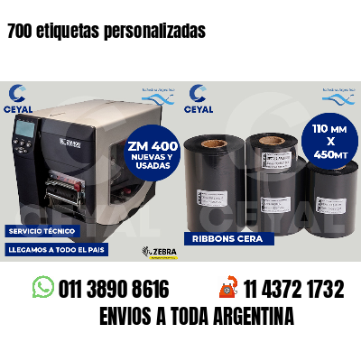700 etiquetas personalizadas