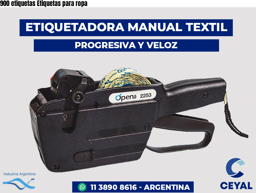 900 etiquetas Etiquetas para ropa
