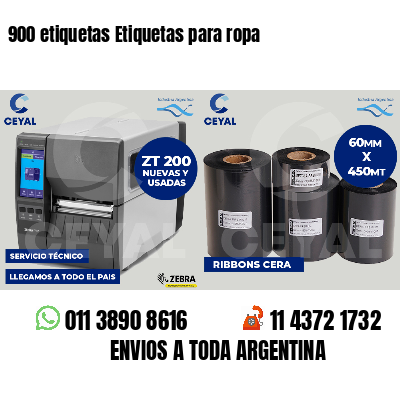 900 etiquetas Etiquetas para ropa