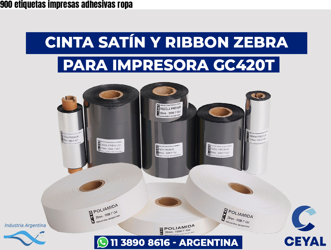 900 etiquetas impresas adhesivas ropa
