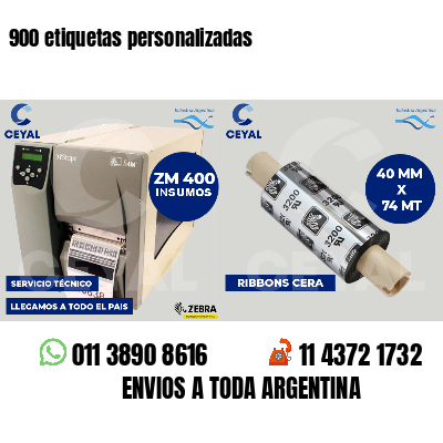 900 etiquetas personalizadas