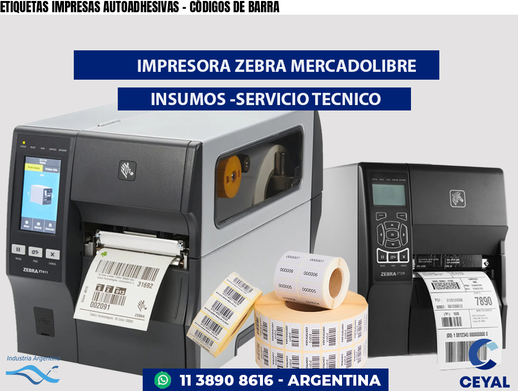 ETIQUETAS IMPRESAS AUTOADHESIVAS - CÓDIGOS DE BARRA