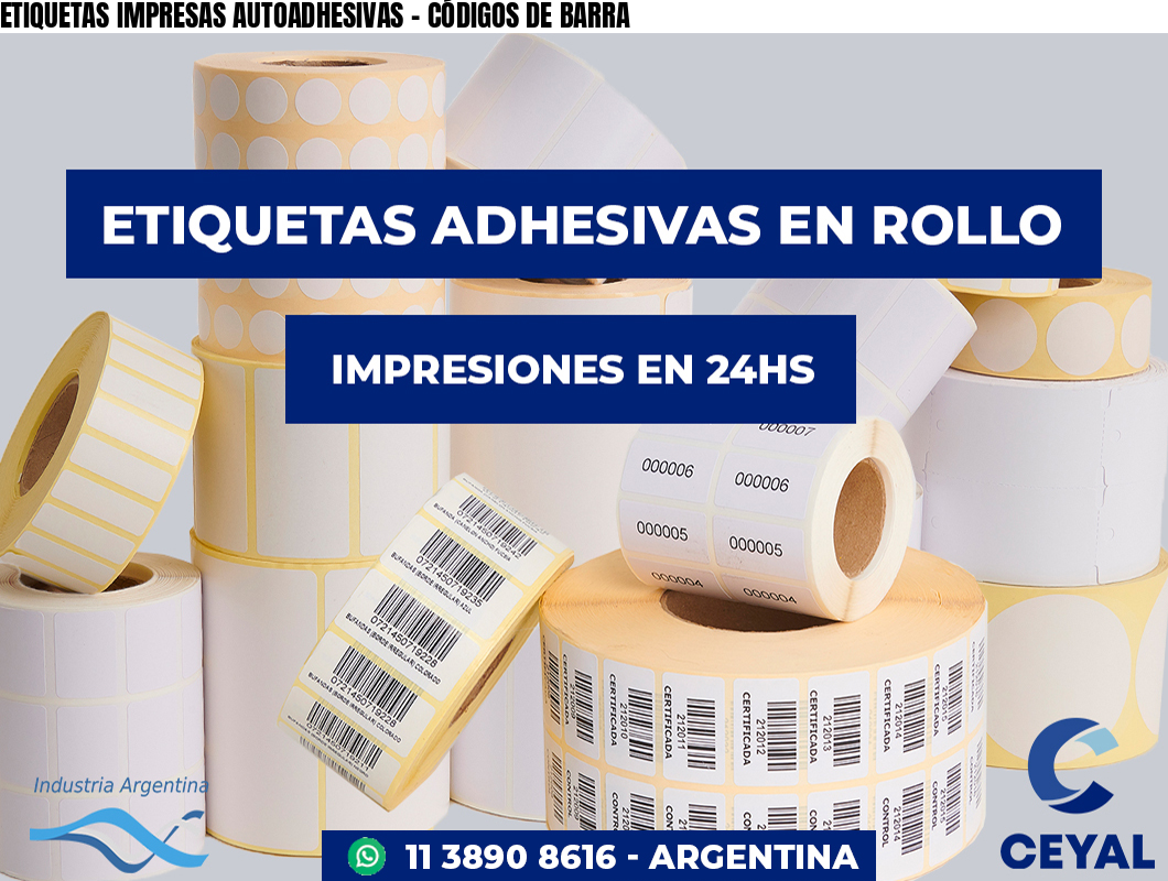 ETIQUETAS IMPRESAS AUTOADHESIVAS – CÓDIGOS DE BARRA