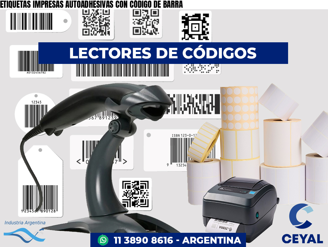 ETIQUETAS IMPRESAS AUTOADHESIVAS CON CÓDIGO DE BARRA