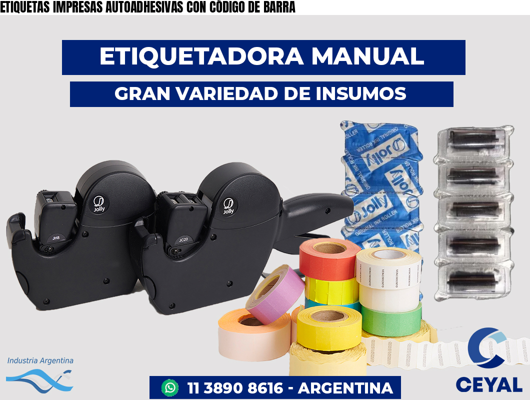 ETIQUETAS IMPRESAS AUTOADHESIVAS CON CÓDIGO DE BARRA