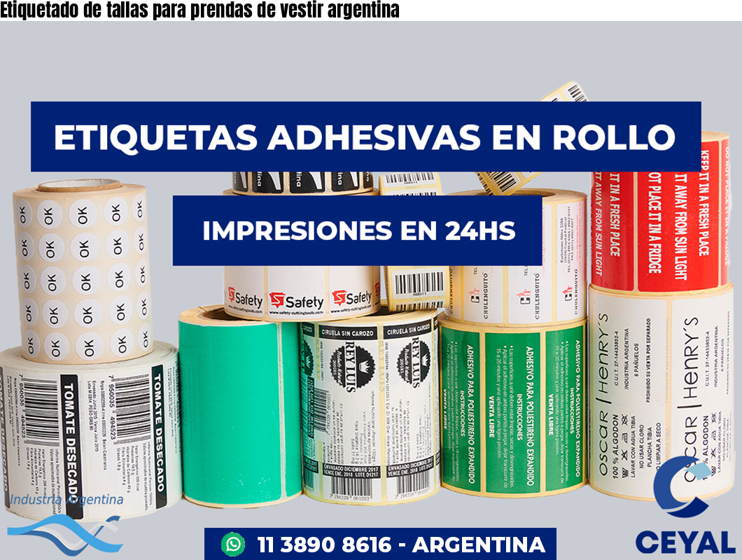 Etiquetado de tallas para prendas de vestir argentina