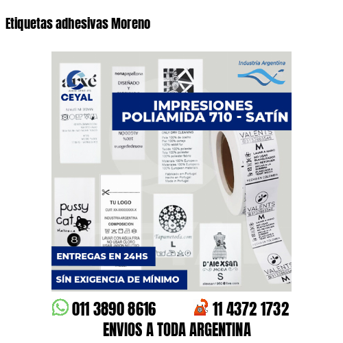 Etiquetas adhesivas Moreno