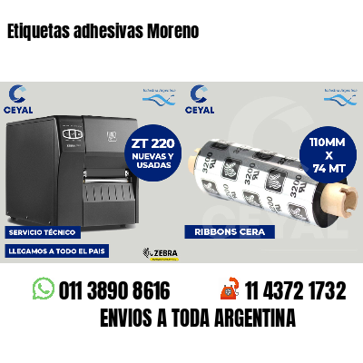 Etiquetas adhesivas Moreno